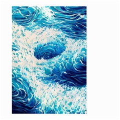 Abstract Blue Ocean Wave Ii Small Garden Flag (two Sides) by GardenOfOphir