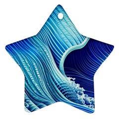 Wave Star Ornament (two Sides) by GardenOfOphir