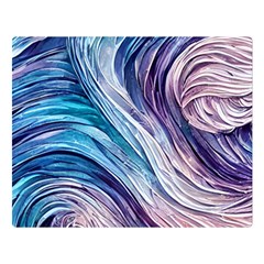 Abstract Pastel Ocean Waves Premium Plush Fleece Blanket (large) by GardenOfOphir