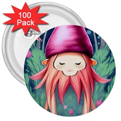 Toadstool Necromancy Mojo 3  Buttons (100 Pack)  by GardenOfOphir