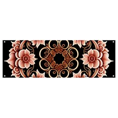 Floral Pattern Flowers Spiral Pattern Beautiful Banner And Sign 12  X 4  by Ravend