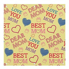 Love Mom Happy Mothers Day I Love Mom Graphic Pattern Banner And Sign 4  X 4  by Ravend