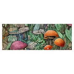 Mushroom Mojo For All Your Magic Spells Banner And Sign 8  X 3  by GardenOfOphir