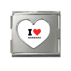 I Love Barbara Mega Link Heart Italian Charm (18mm) by ilovewhateva