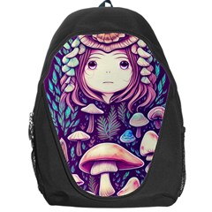 Fairy Mushroom Illustration Design Backpack Bag by GardenOfOphir
