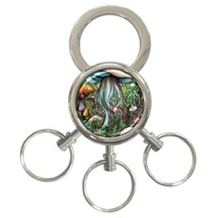 Craft Mushroom 3-ring Key Chain by GardenOfOphir