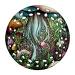 Craft Mushroom Round Filigree Ornament (Two Sides) Back