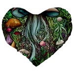 Craft Mushroom Large 19  Premium Heart Shape Cushions Back