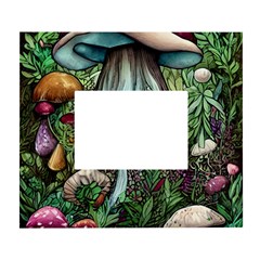 Craft Mushroom White Wall Photo Frame 5  X 7  by GardenOfOphir