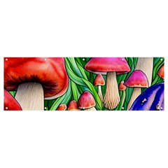 Mushroom Banner And Sign 12  X 4  by GardenOfOphir