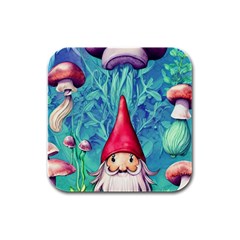 Mushroom Magic Rubber Square Coaster (4 Pack) by GardenOfOphir