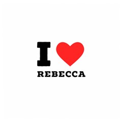 I Love Rebecca Wooden Puzzle Square by ilovewhateva