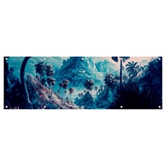 Tropical Winter Fantasy Landscape Paradise Banner And Sign 12  X 4  by Pakemis