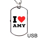 I love amy Dog Tag USB Flash (One Side) Front