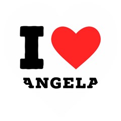I Love Angela  Wooden Puzzle Heart by ilovewhateva