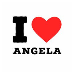 I Love Angela  Wooden Puzzle Square by ilovewhateva