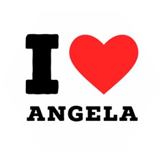 I Love Angela  Wooden Puzzle Hexagon by ilovewhateva