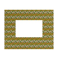 Pattern White Tabletop Photo Frame 4 x6  by Sparkle