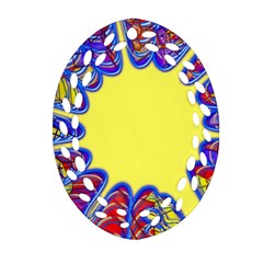 Explosion Big Bang Colour Structure Oval Filigree Ornament (two Sides) by Semog4
