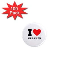 I Love Heather 1  Mini Magnets (100 Pack)  by ilovewhateva