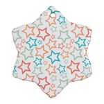 Background Pattern Texture Design Snowflake Ornament (Two Sides) Front