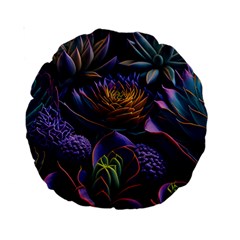 Ai Generated Succulents Flowers Standard 15  Premium Round Cushions by Semog4