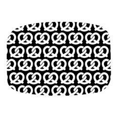 Black And White Pretzel Illustrations Pattern Mini Square Pill Box by GardenOfOphir