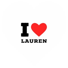 I Love Lauren Wooden Puzzle Heart by ilovewhateva