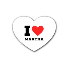 I Love Martha Rubber Heart Coaster (4 Pack) by ilovewhateva