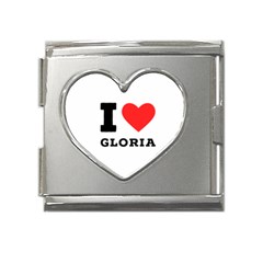 I Love Gloria  Mega Link Heart Italian Charm (18mm) by ilovewhateva
