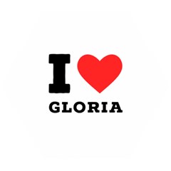 I Love Gloria  Wooden Puzzle Hexagon by ilovewhateva
