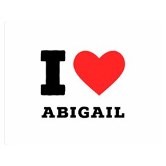 I Love Abigail  One Side Premium Plush Fleece Blanket (medium) by ilovewhateva