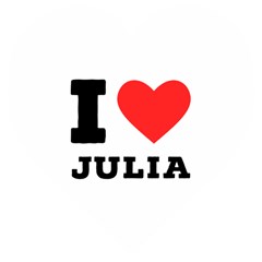 I Love Julia  Wooden Puzzle Heart by ilovewhateva