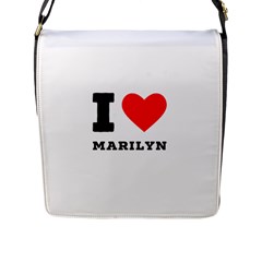 I Love Marilyn Flap Closure Messenger Bag (l) by ilovewhateva