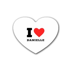 I Love Daniella Rubber Heart Coaster (4 Pack) by ilovewhateva
