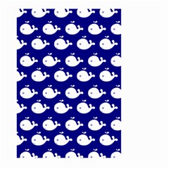 Cute Whale Illustration Pattern Large Garden Flag (two Sides) by GardenOfOphir