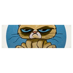 Grumpy Cat Banner And Sign 12  X 4  by Jancukart