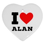 I love alan Ornament (Heart) Front