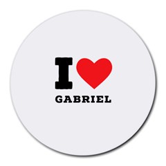 I Love Gabriel Round Mousepad by ilovewhateva