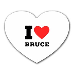 I Love Bruce Heart Mousepad by ilovewhateva