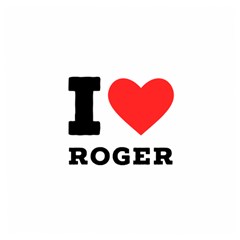 I Love Roger Wooden Puzzle Square by ilovewhateva
