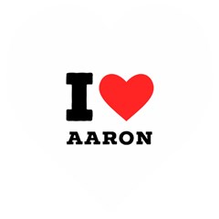 I Love Aaron Wooden Puzzle Heart by ilovewhateva