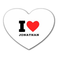 I Love Jonathan Heart Mousepad by ilovewhateva
