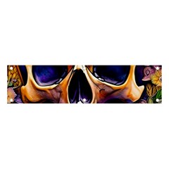 Bone Skull Floral Banner And Sign 4  X 1  by GardenOfOphir