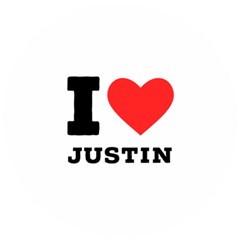 I Love Justin Wooden Puzzle Round by ilovewhateva