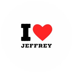 I Love Jeffrey Wooden Puzzle Round by ilovewhateva