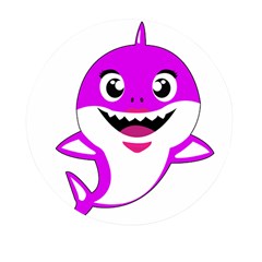 Purple Shark Fish Mini Round Pill Box (pack Of 3) by Semog4