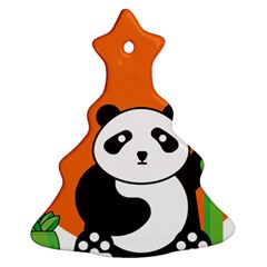 Panda Animal Orange Sun Nature Ornament (christmas Tree)  by Semog4