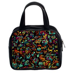 Cartoon Monster Pattern Abstract Background Classic Handbag (two Sides) by Semog4