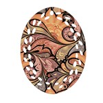 Colorful Paisley Background Artwork Paisley Patterns Oval Filigree Ornament (Two Sides) Front